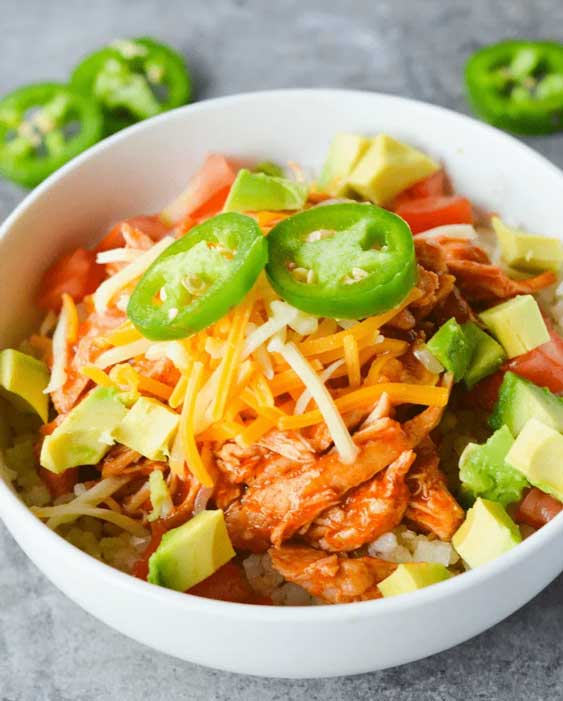 Keto Chicken Enchilada Bowl