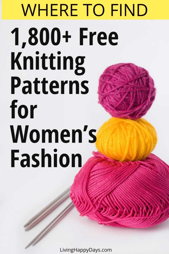1800+ Free knitting patterns for women's fashion
